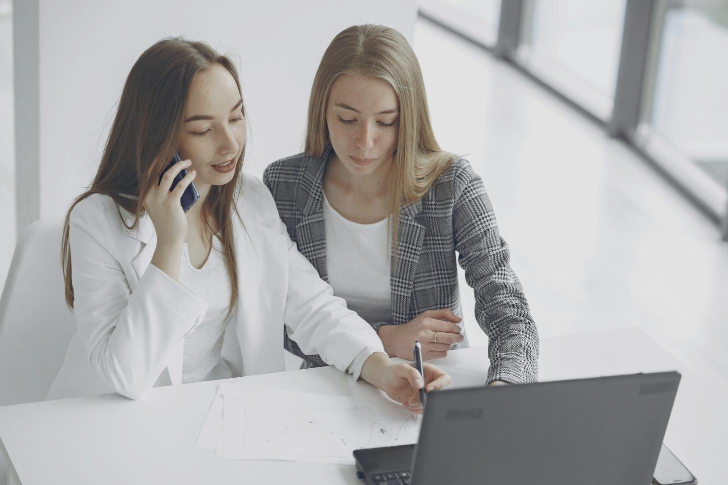 Business team reviewing financial contingency plans